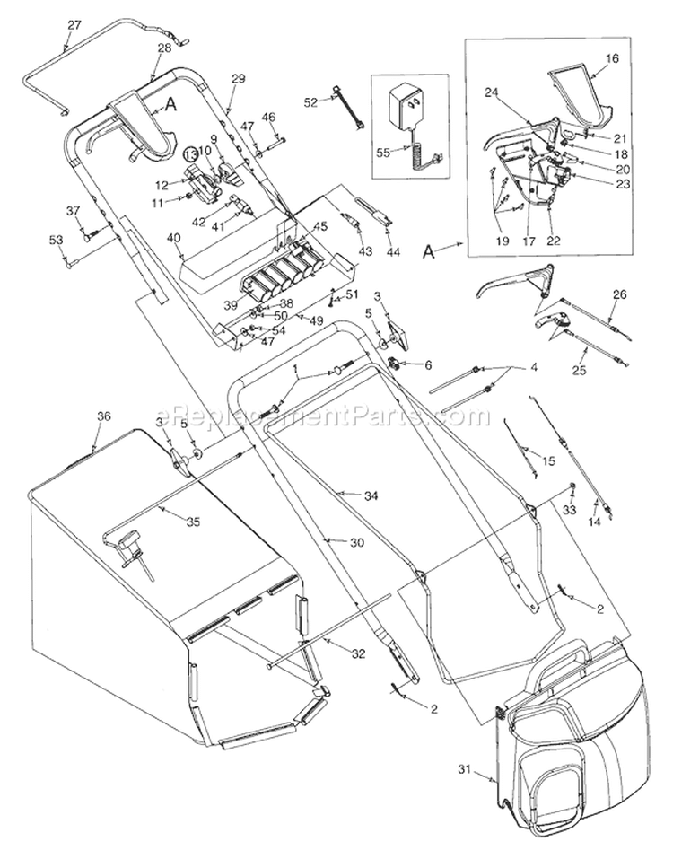 Page B Diagram and Parts List for 12AE979E401 1997 Yard Man Lawn Mower